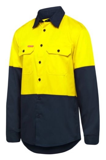 Picture of Hard Yakka HI-VIS LONG SLEEVE 2 TONE VENTED COTTON SHIRT